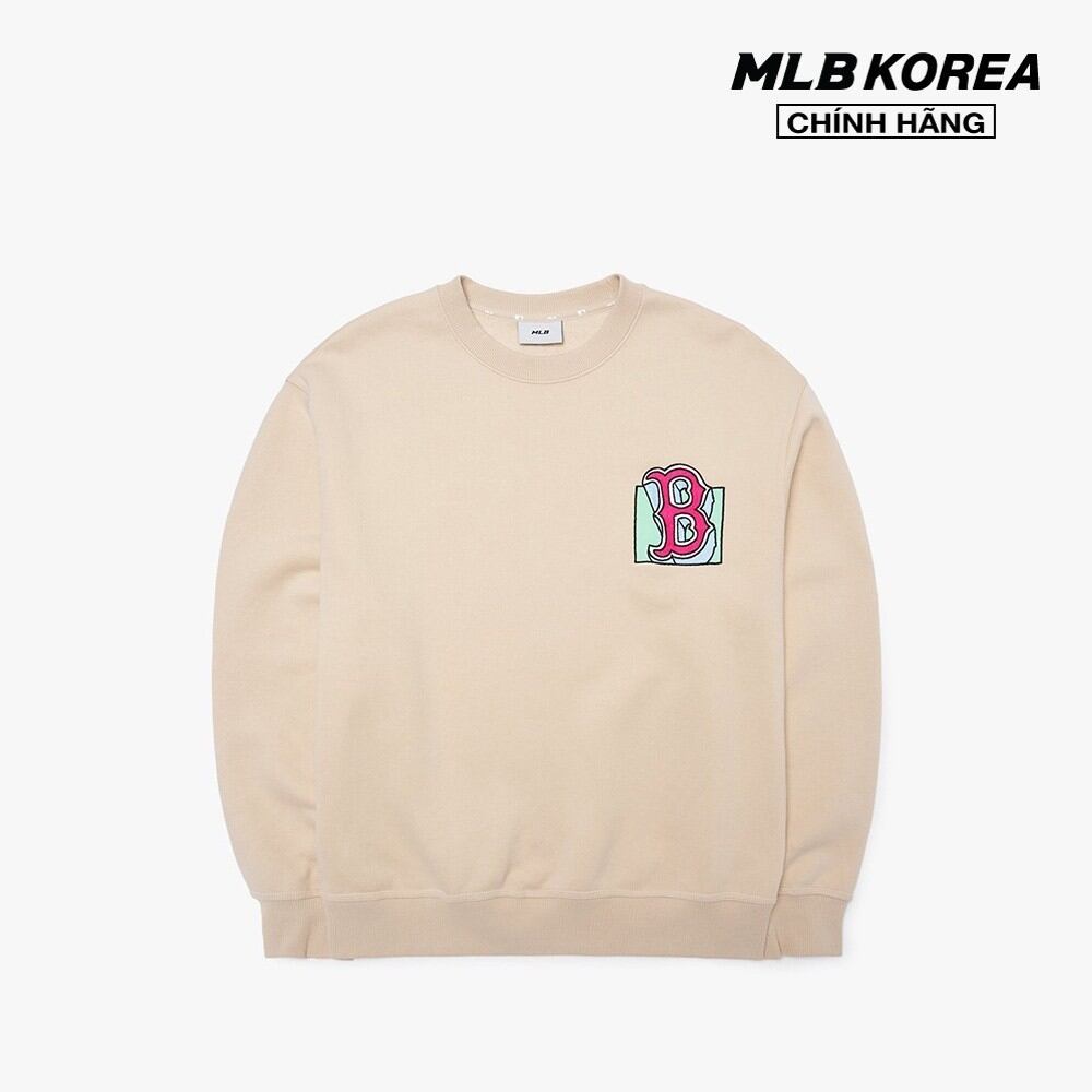 Mlb - áo sweatshirt unisex tay dài like cartoon mega overfit 3amtl0426-43bgl