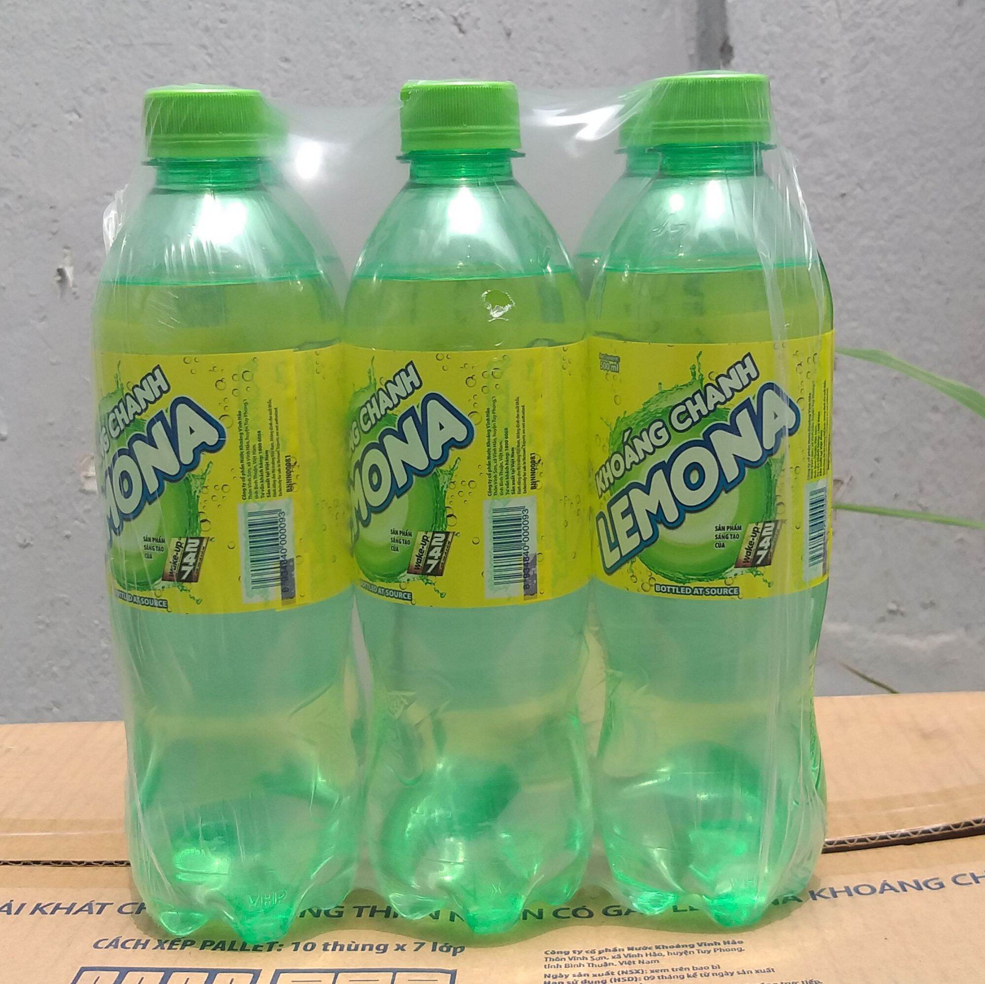 Lốc 6 chai Lemona Khoáng chanh Vĩnh Hảo 500ml
