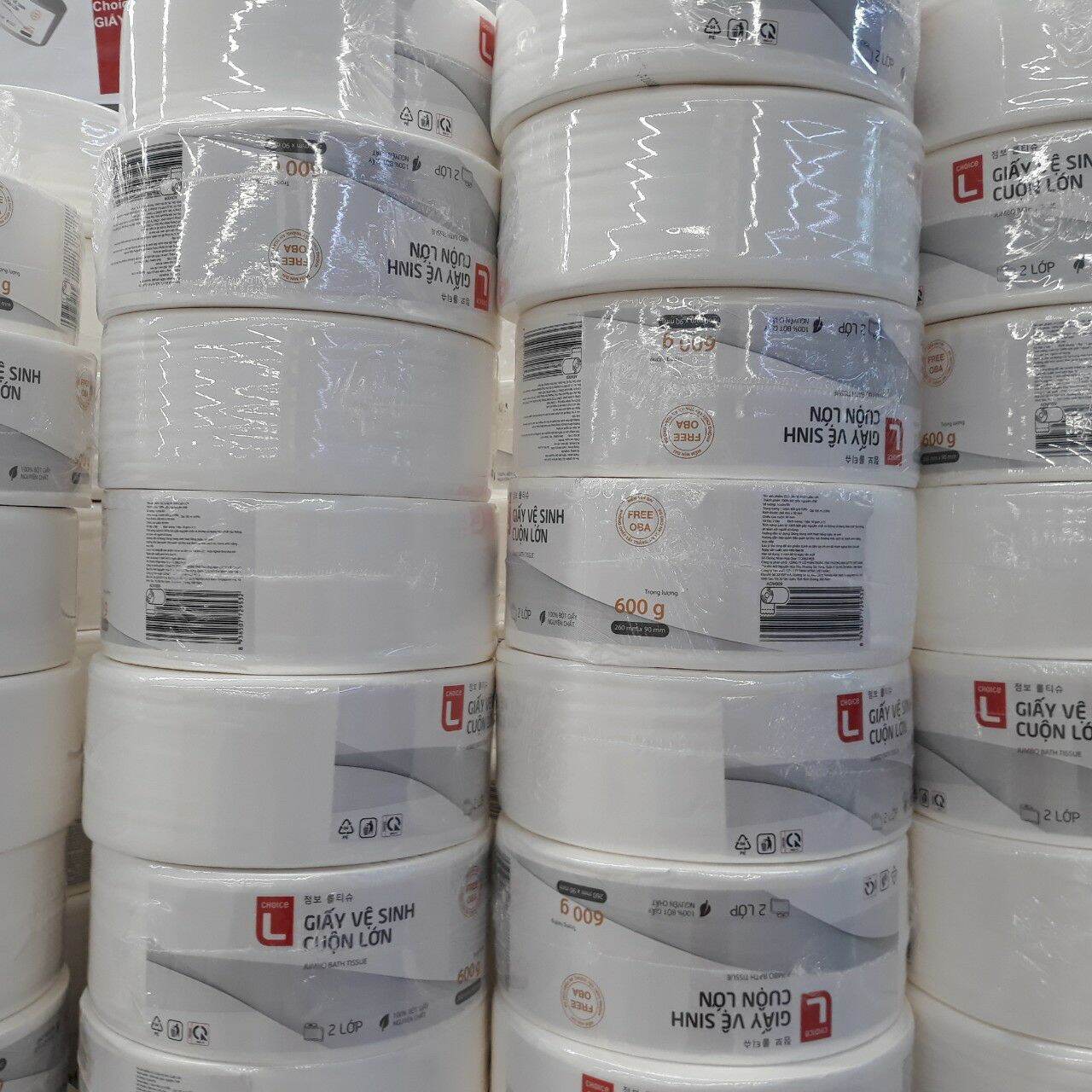 Giấy vệ sinh cuộn lớn (2 lớp) 600g  choice - Hàn Quốc