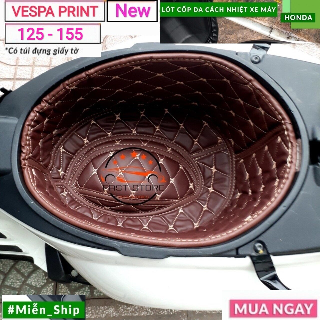 Đệm lót cốp cách nhiệt xe vespa print 125 - 155