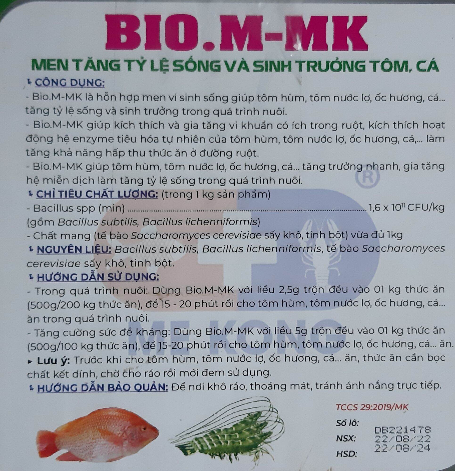 Men vi sinh và tăng trọng cho Cá, tôm, ếch , lương, baba