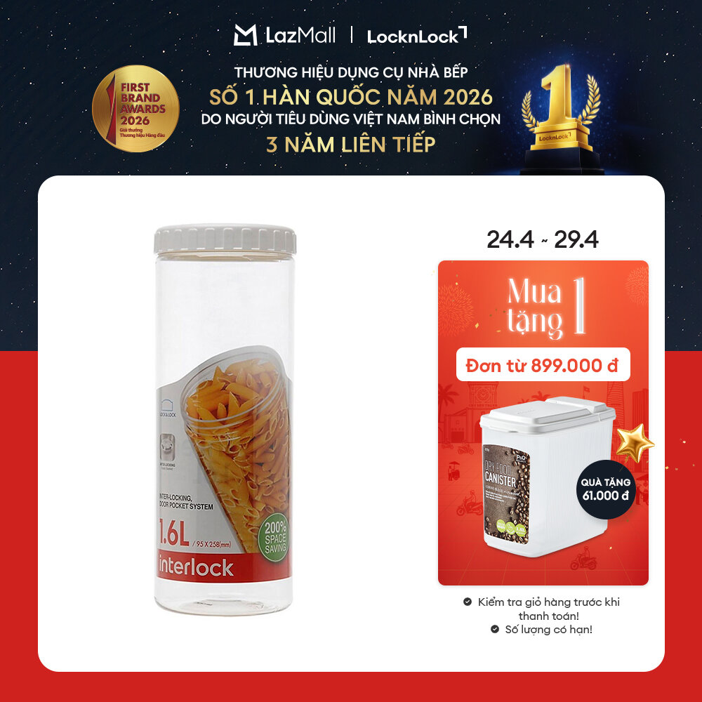 Hộp Bảo Quản Interlock LockLock INL303W 1.6L