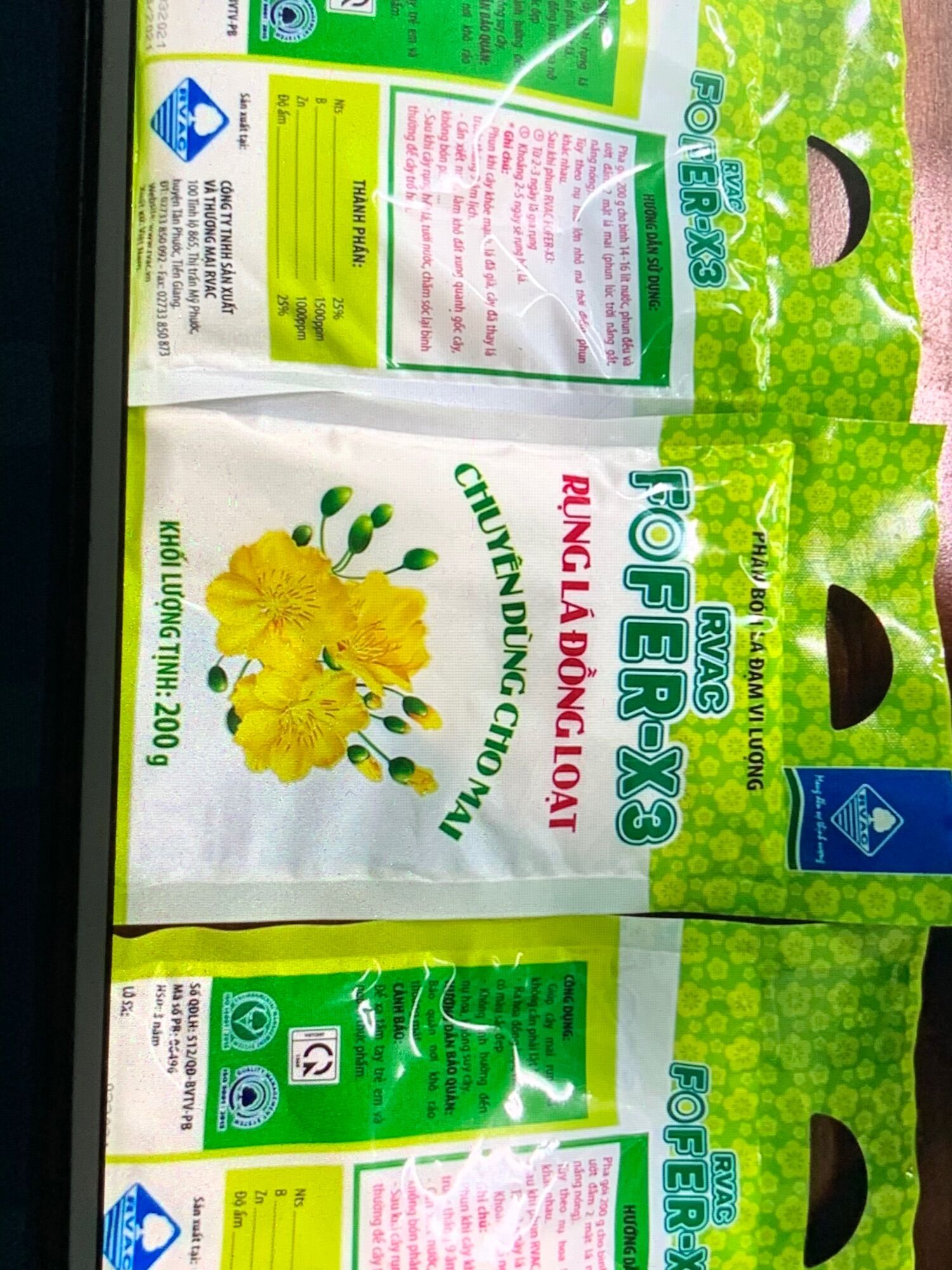 Thuốc phun rụng lá mai fofer-x3