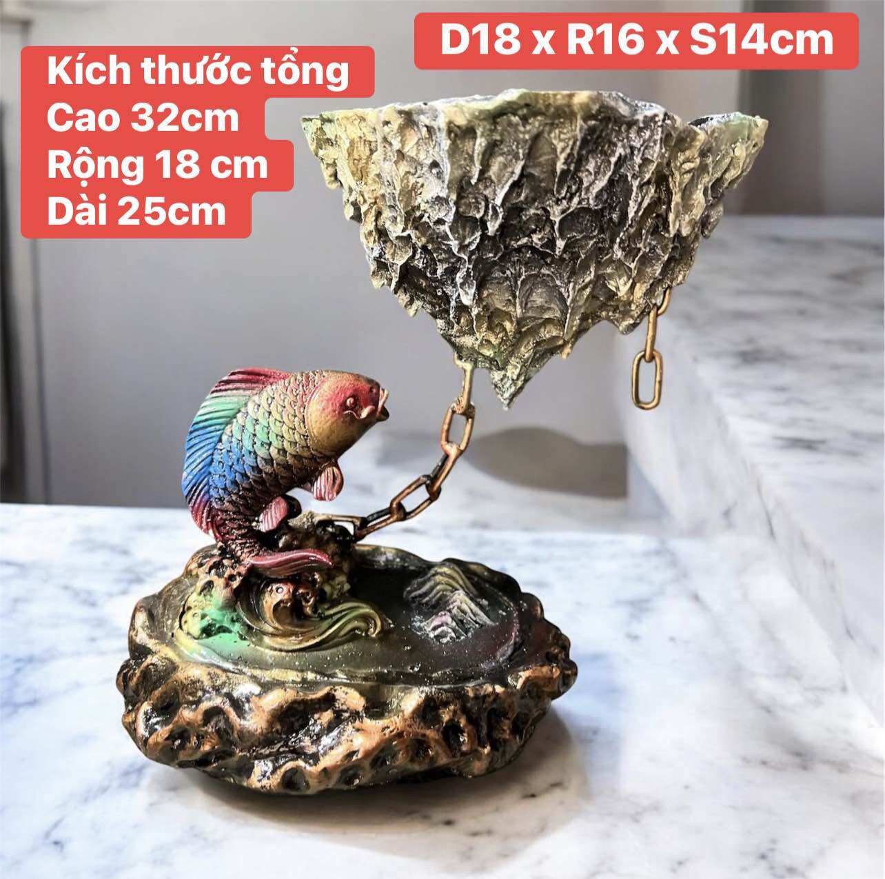 Đảo Bay Lý Ngư Vọng Nguyệt trồng cây bonsai mini cây dây đồng trang trí...