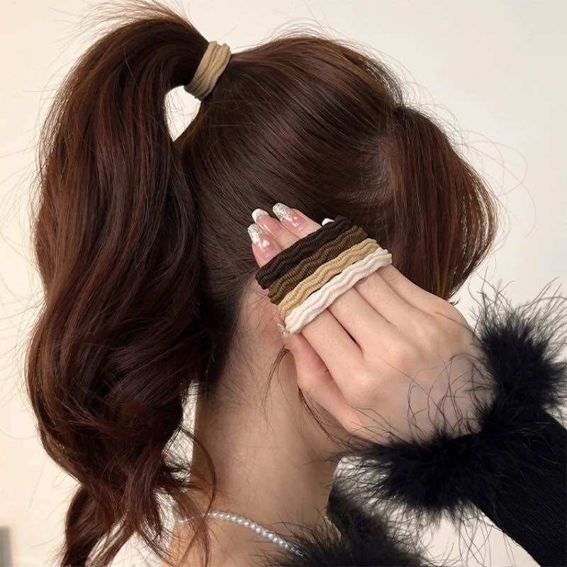 🌈Hộp 20 sợi thun cột tóc phong cách GỢN SÓNG bản to mềm mịn chắc chắn H47