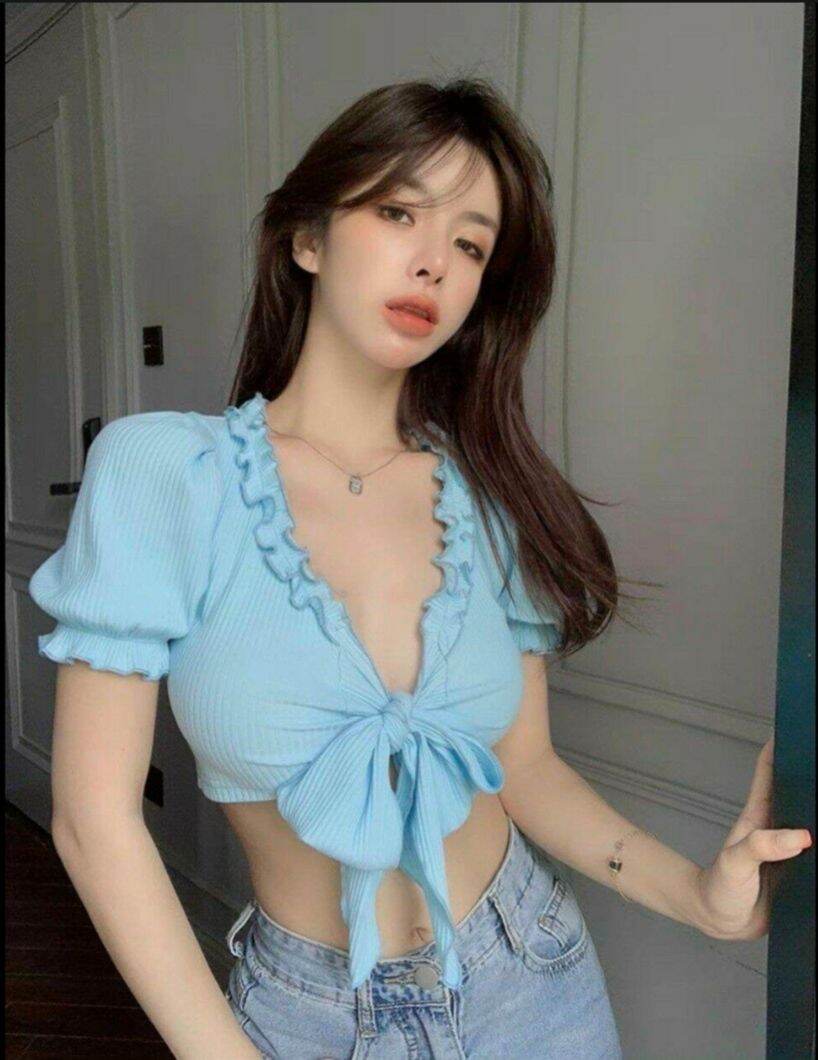 Áo croptop cột sexy ảnh thật