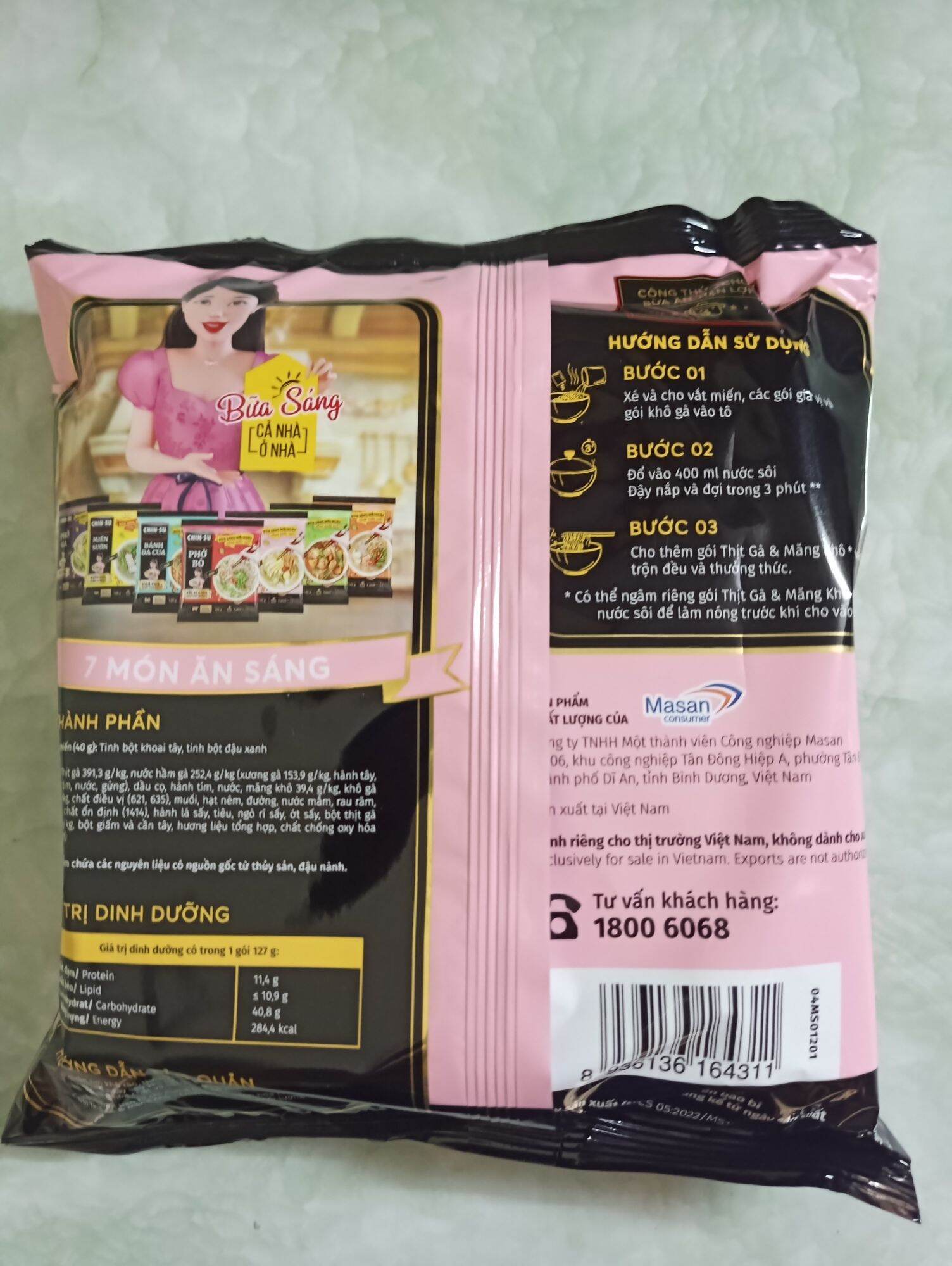 Miến gà hầm măng Chinsu gói 123g