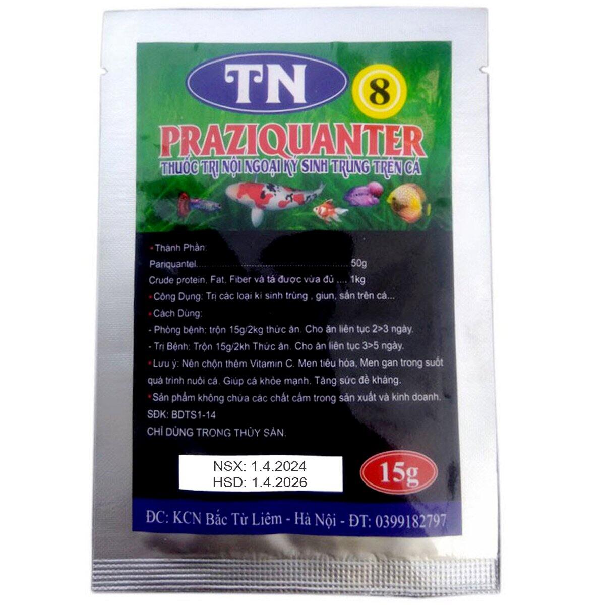 Praziquanter intraocular treatment of insect, worm, rosin on fish (15gr)