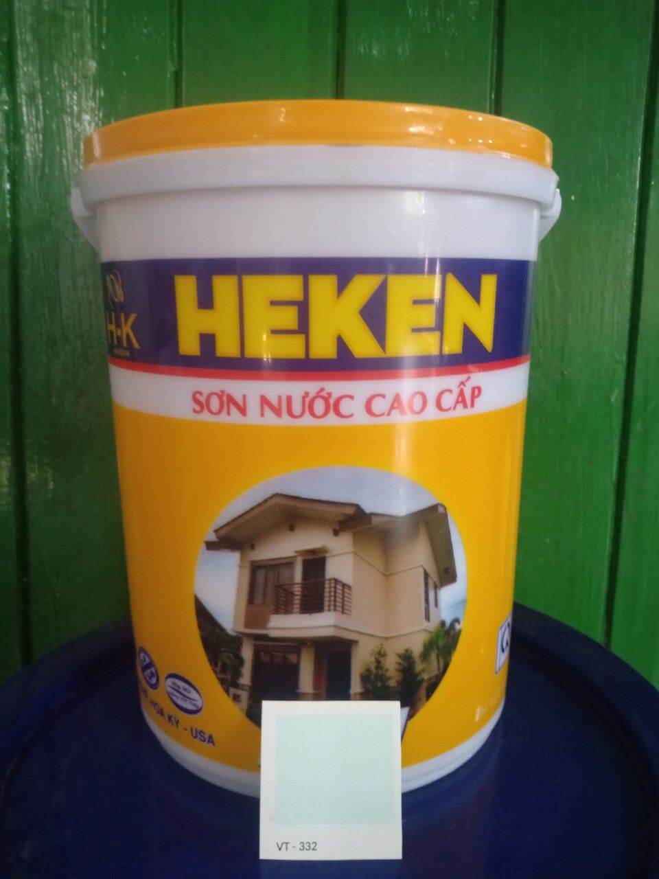 Sơn HEKEN nội thất màu xanh dương 18lít  (332) -(26 ký)