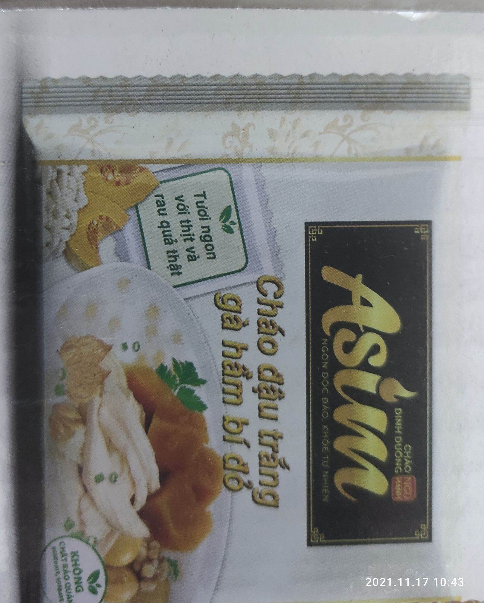 CHÁO ASIM NGŨ VỊ (5 LOẠI TRỘN) 72GR(30 GÓI/THÙNG) GẤU ĐỎ