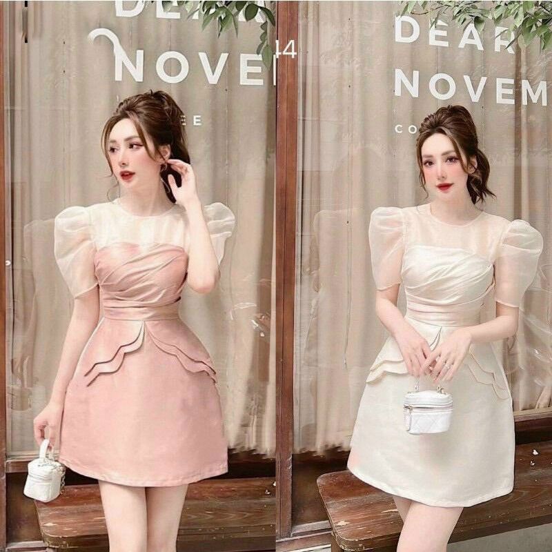 (SHOP TÁO ĐỎ BIGSIZE 50KG ĐẾN 90KG) đầm đi tiệc thiết kế nhấn eo