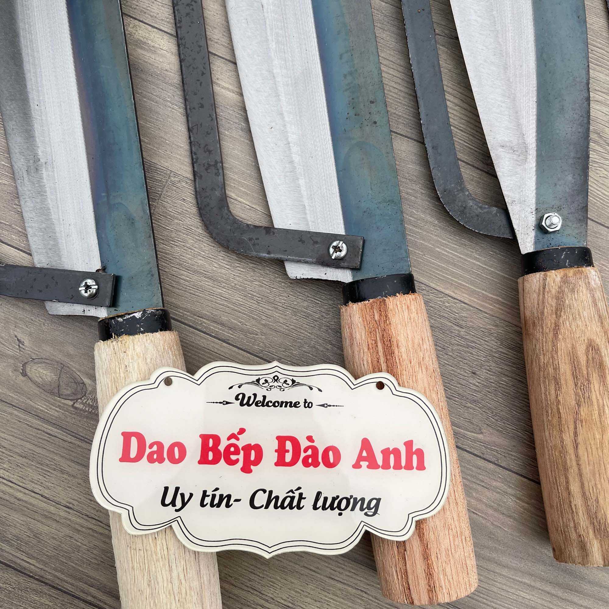 Dao thái cây chuối 2 chuôi 2 tay cầm thái cây chuối hàng rèn thủ công dày dặn