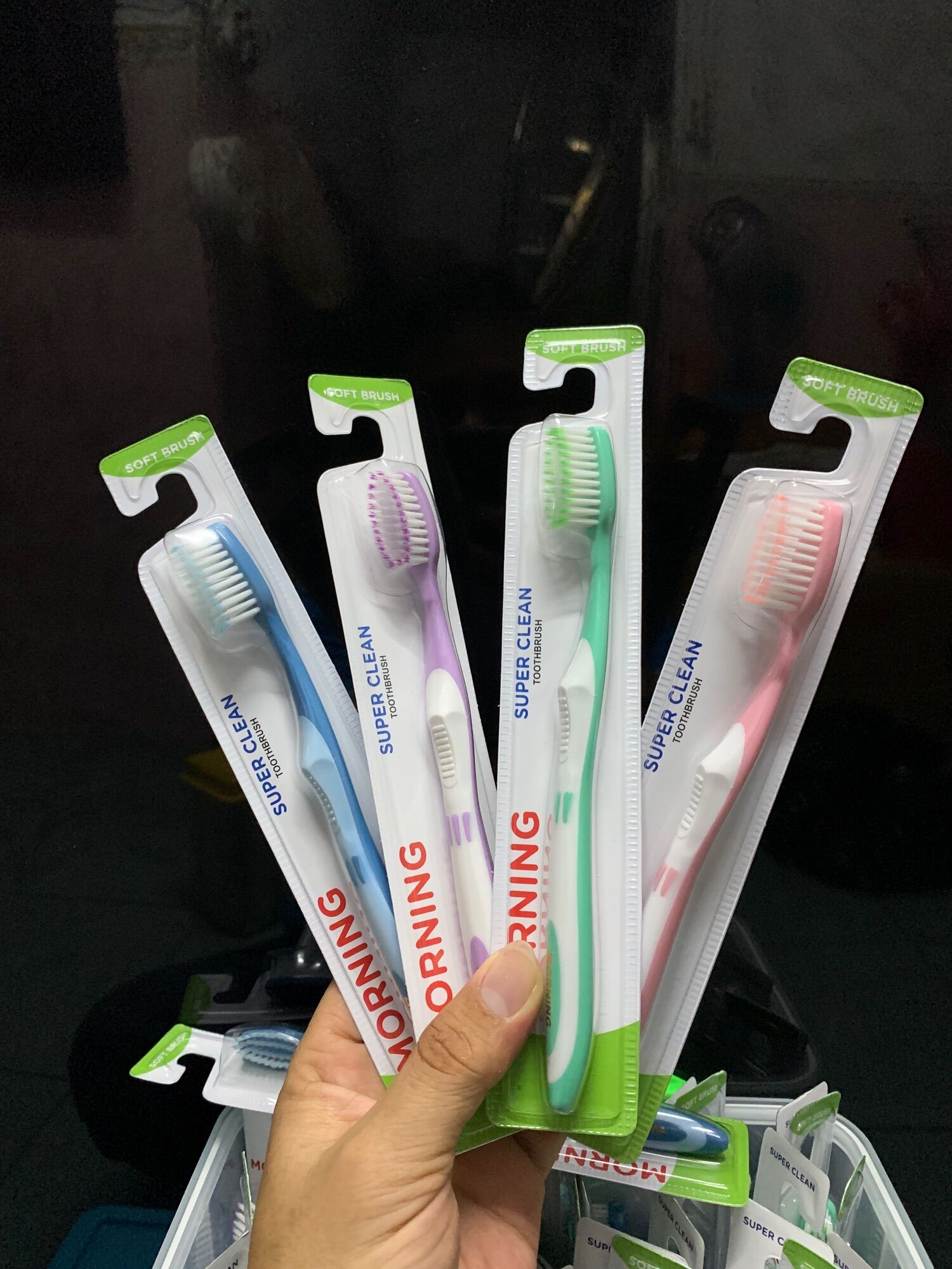 COMBO 5 CÂY BÀN CHẢI MORNING LÔNG TƠ SIÊU MỀM