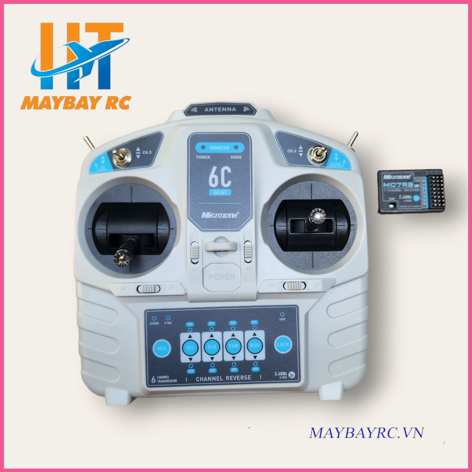 Tay Điều Khiển MC6C 2.4G + RX MC7R Phiên Bản Nâng Cấp