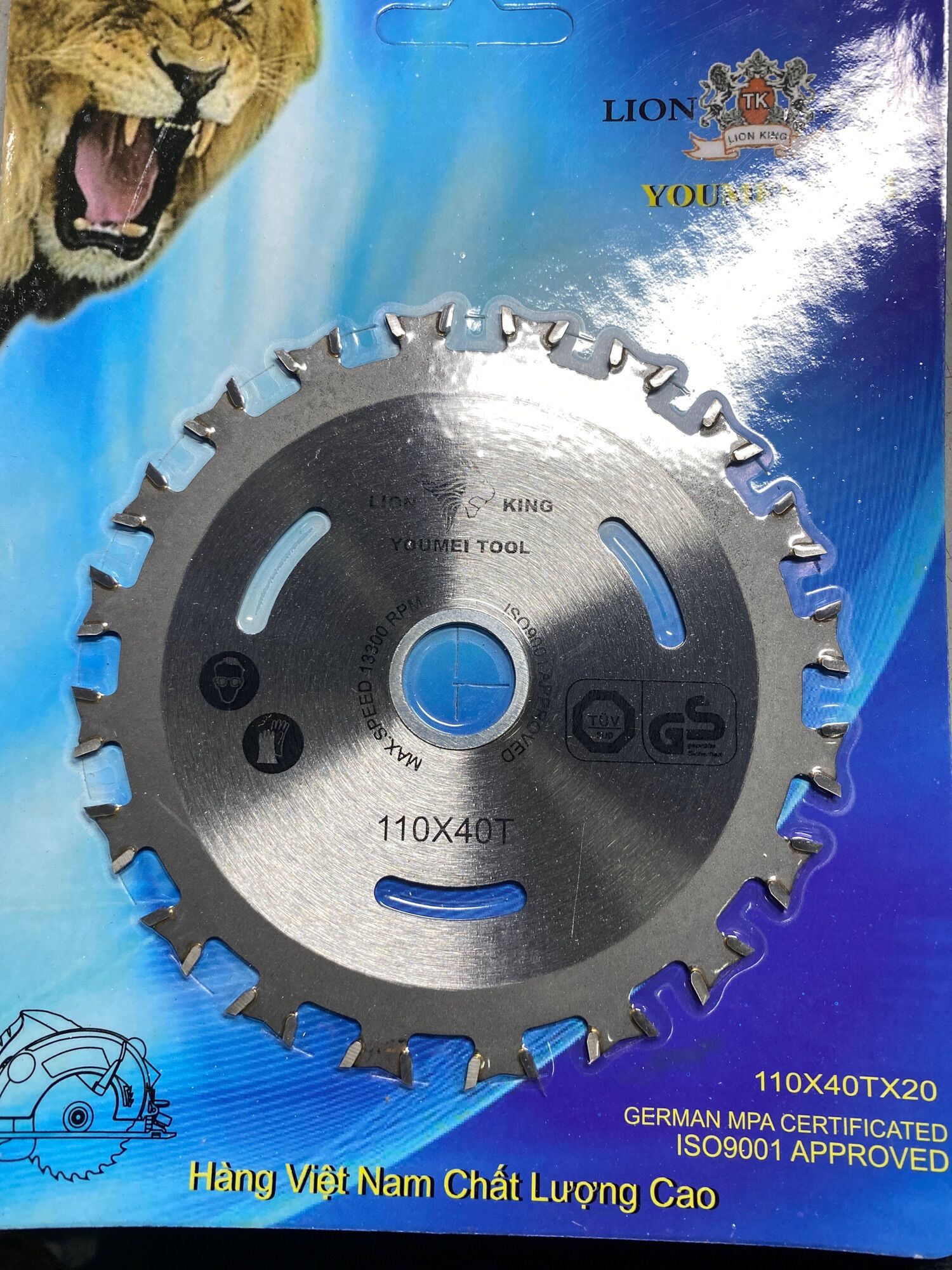 Lưỡi cắt gỗ 2 mặt răng vuông phi 100