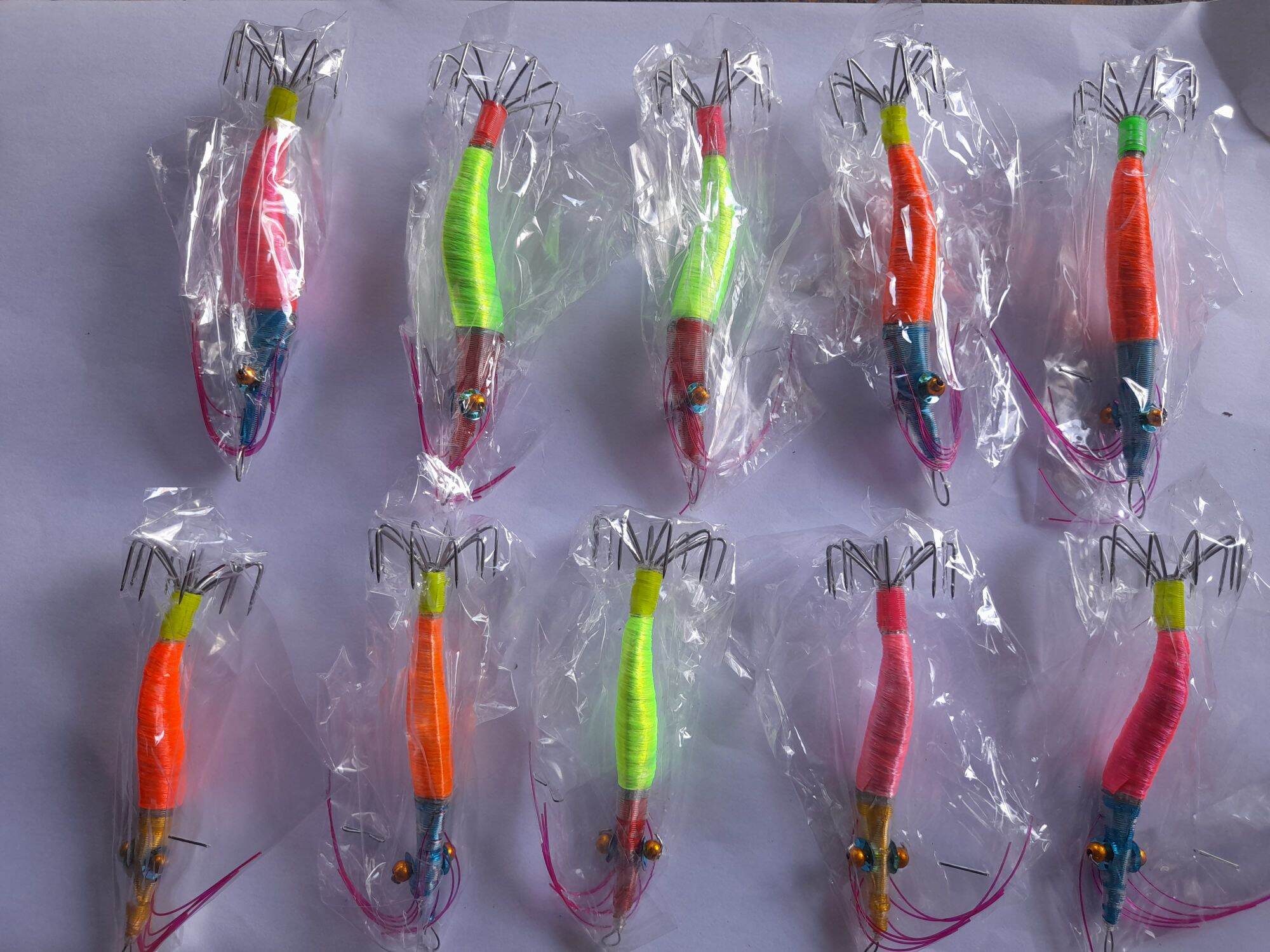 Mồi câu mực ống lớn nhỏ combo 10 con giá 170k
