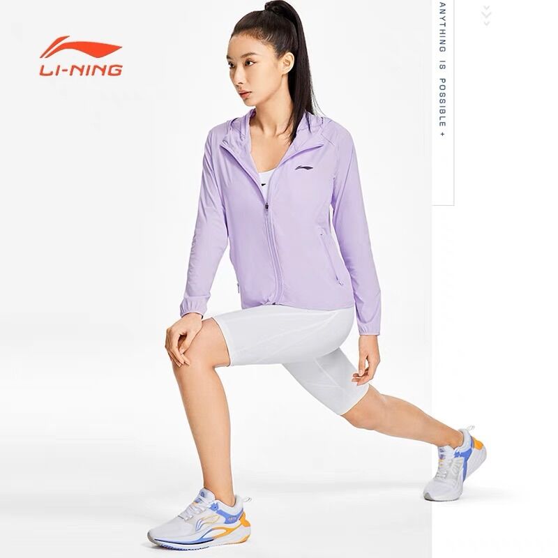 Áo gió chống nắng nữ Lining AFDS346