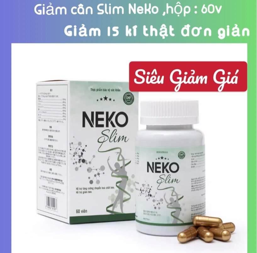 GIẢM CÂN NeKo Slim hộp 60v [ Hiệu Quả X5 Lần ]