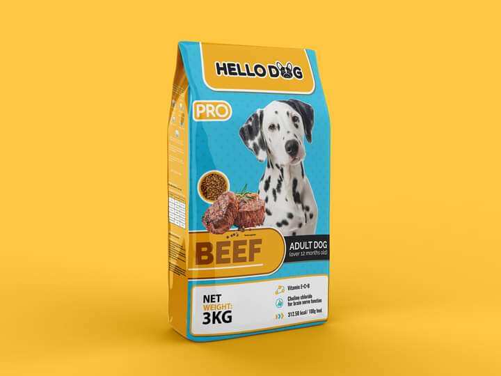 3kg Hello Dog Adult - Thức ăn chó trưởng thành vị bò