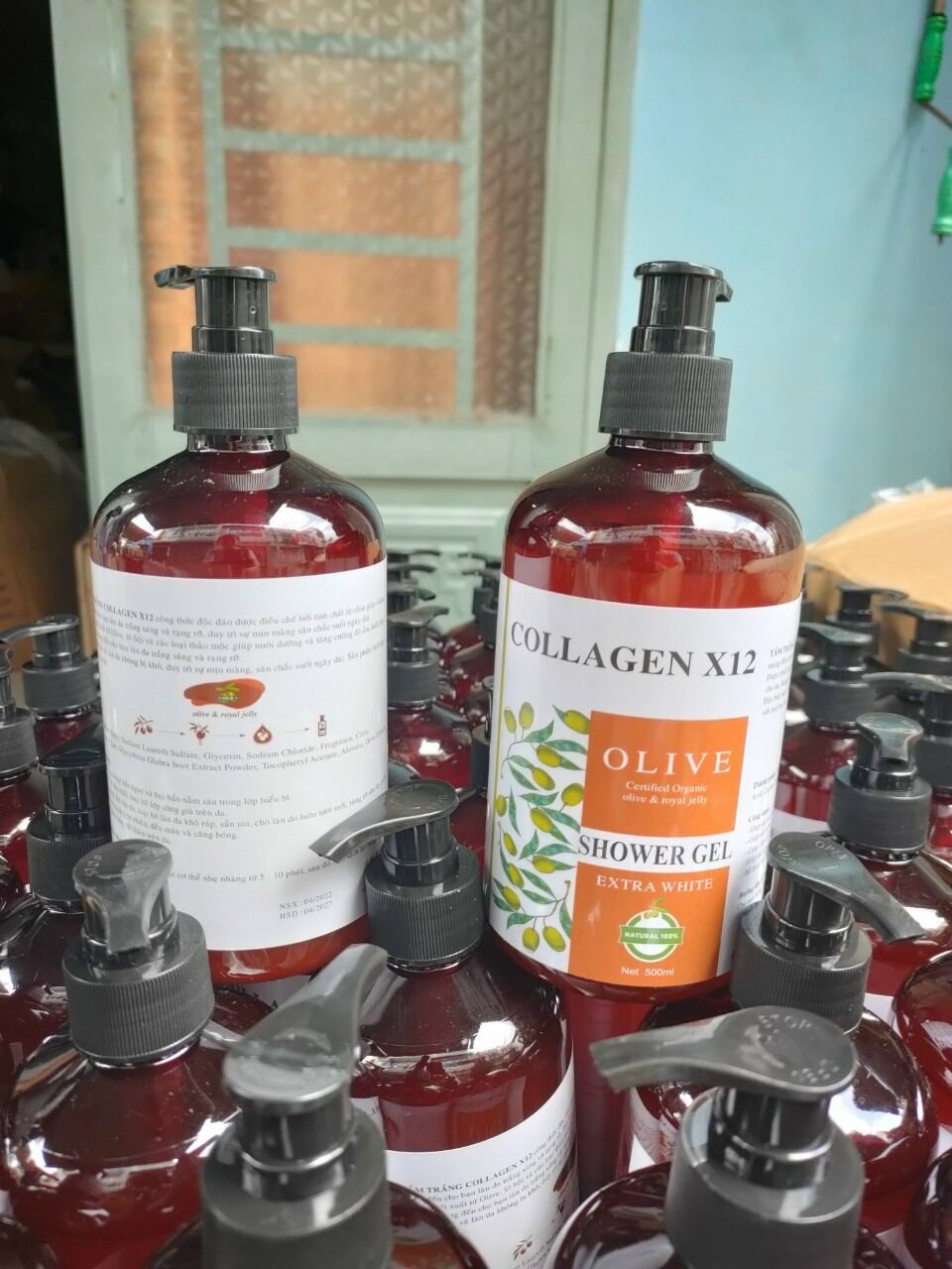 Sữa tắm thải độc trắng da collagen x12
