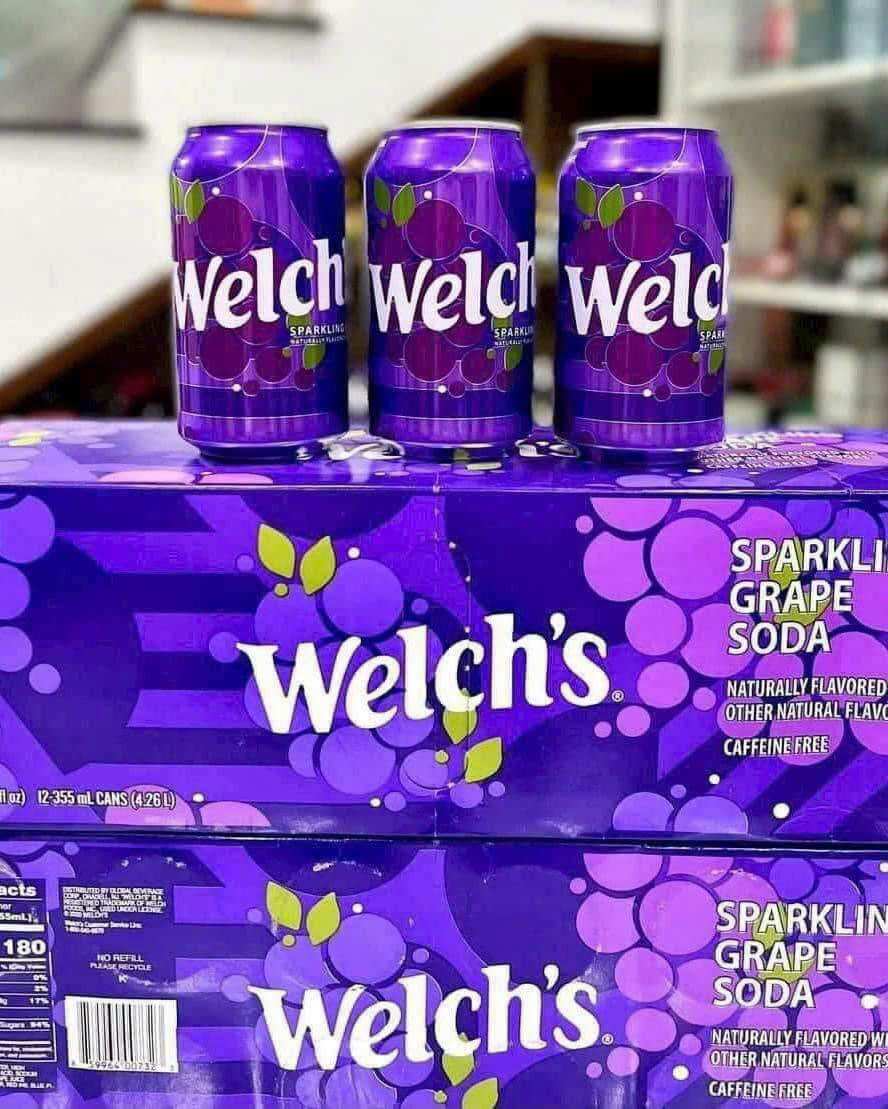 Nước ngọt Welch Nho Mỹ - thùng 12 lon