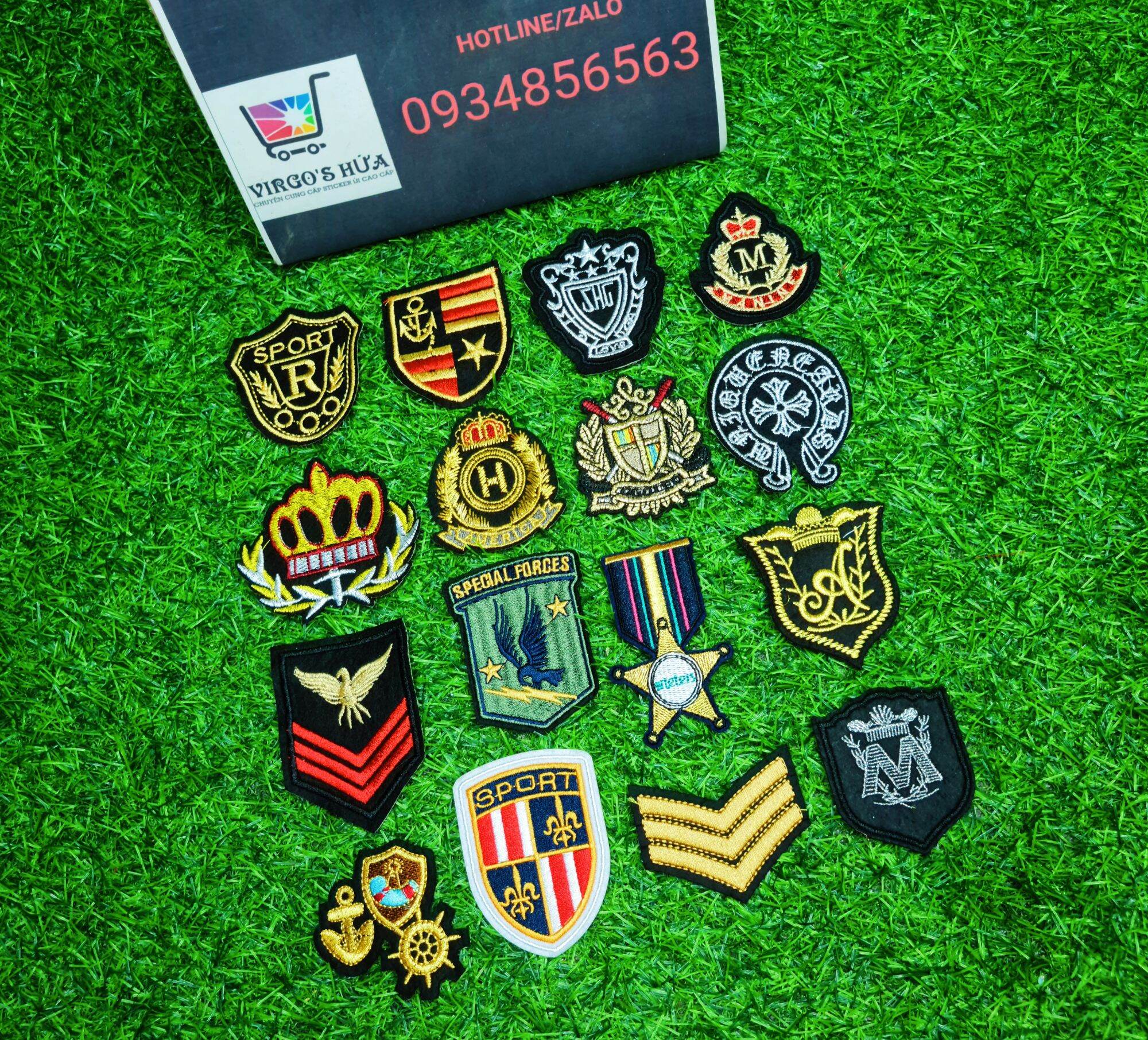 Bộ 5 miếng logo/patch/miếng vá/sticker phụ kiện trang trí quần áo ms6632u