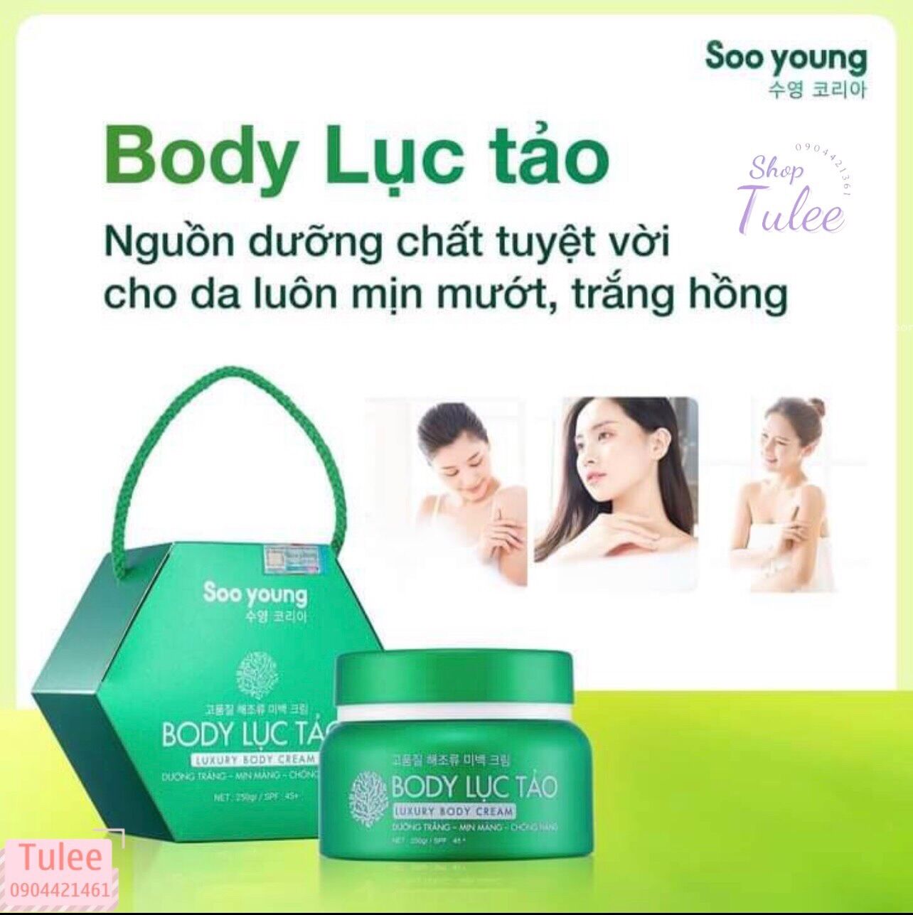 Kem body lục tảo soo young 250gr