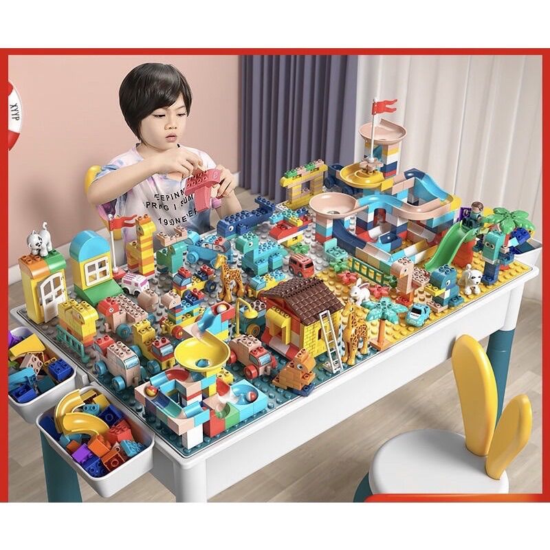 Bàn xếp hình bàn học đa chức năng cho trẻ em