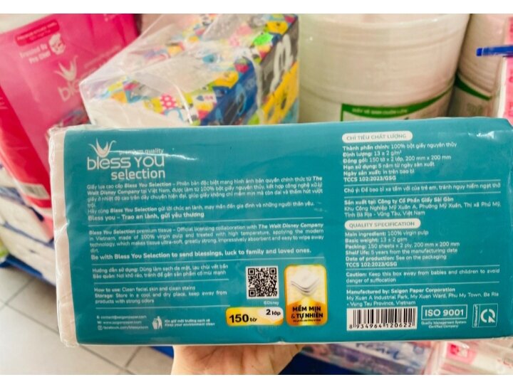Lot of 3 Packs of Sofpack Towels - Bless You Selection Disney, Pack of 150 Sheets