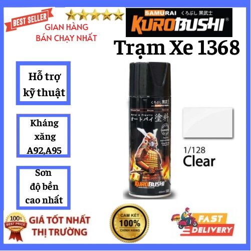 SƠN SAMURAI PHỦ BÓNG TRONG SUỐT 128 400ML TIỆN LỢI DỄ SỬ DỤNG TĂNG ĐỘ BÓNG CHO LỚP SƠN MÀU