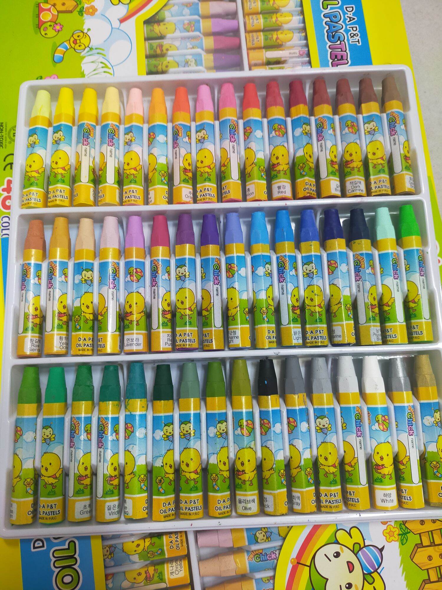1Hộp (48 màu ) Bút Sáp Dầu Màu Con Gà