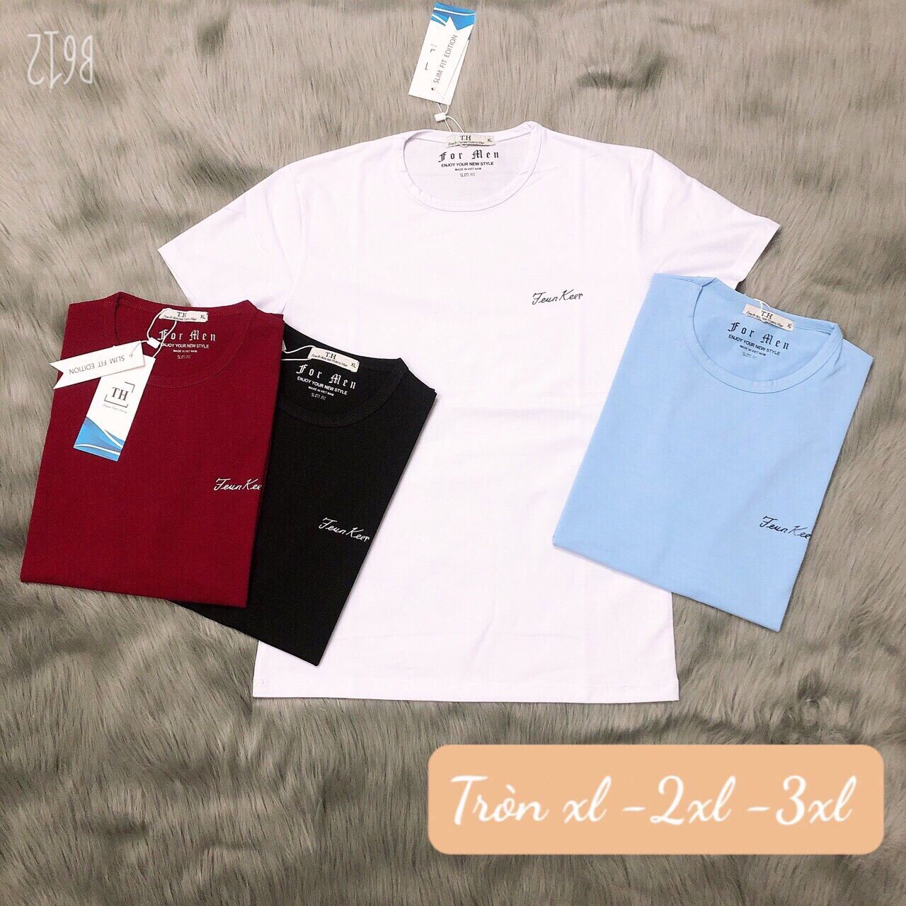 Áo thun nam cổ tròn body (size 47-80kg