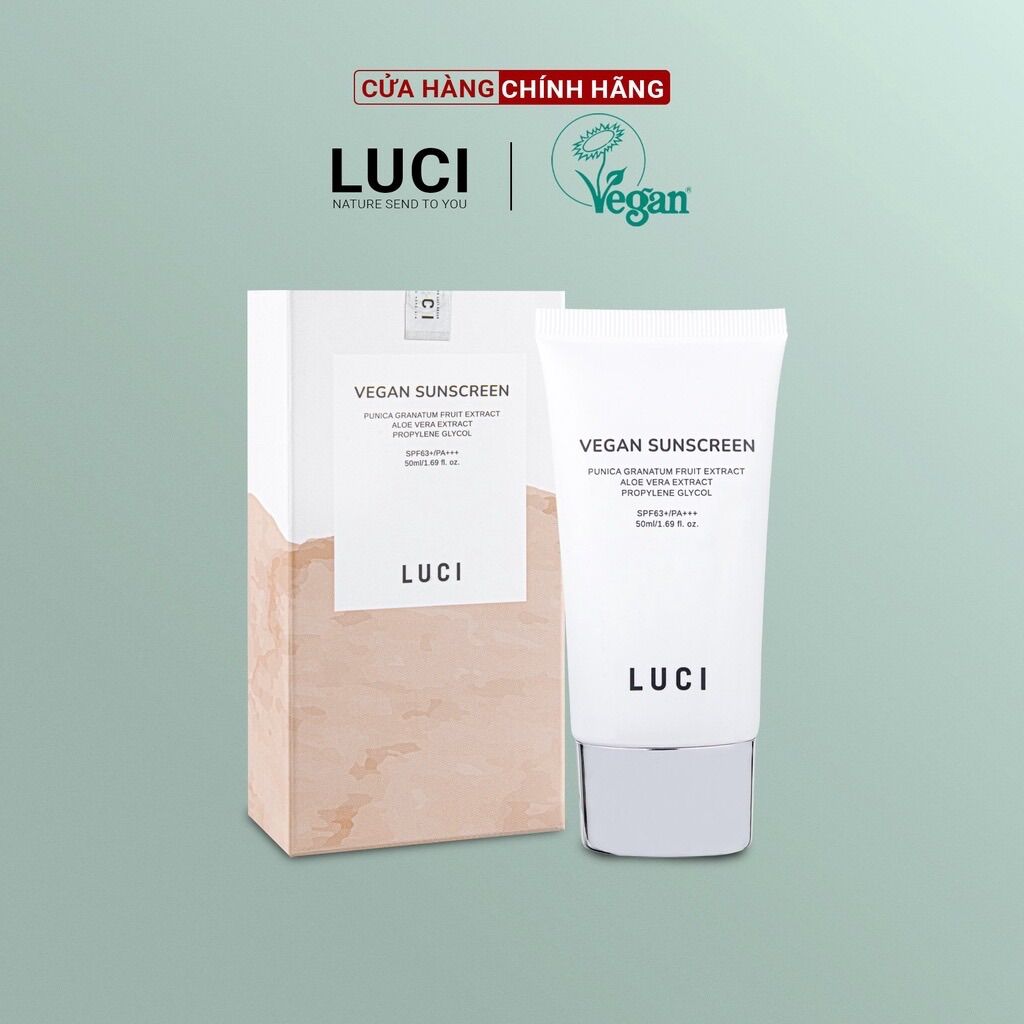 Kem chống nắng Luci thuần chay,sữa rửa mặt Luci.+tặng tẩy trang