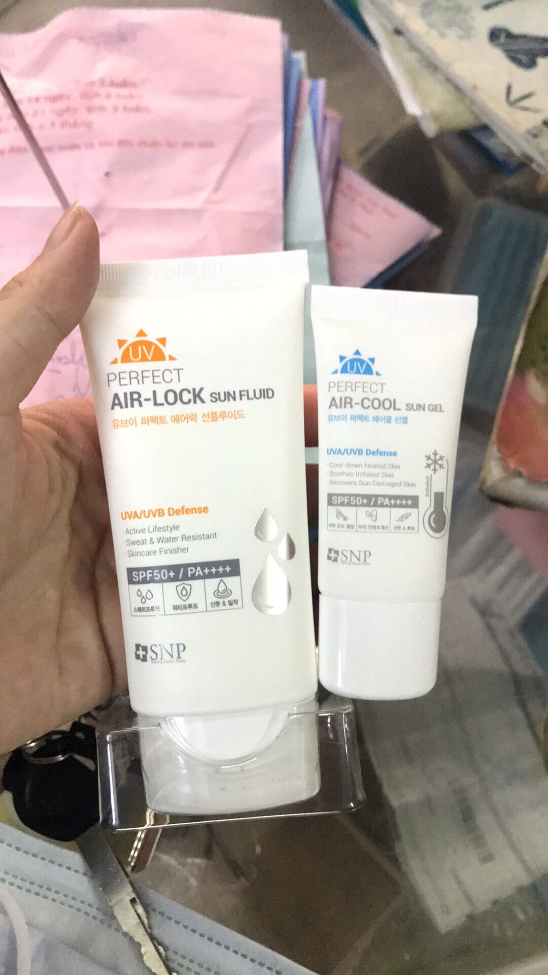 [Hcm][Mua 1 +Tặng 1]Kem Chống Nắng Dạng Sữa Dành Cho Da Khô Air Block Sun Fluid