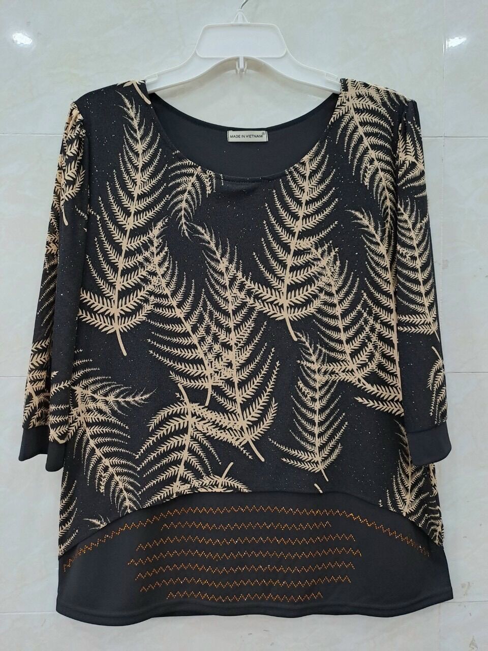 [HCM]Áo voan thun trung niên đính đá