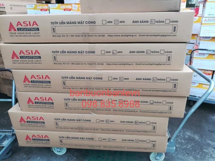 ĐÈN TUÝP LIỀN MÁNG  ĐÔI MẶT CONG 60w ASIA