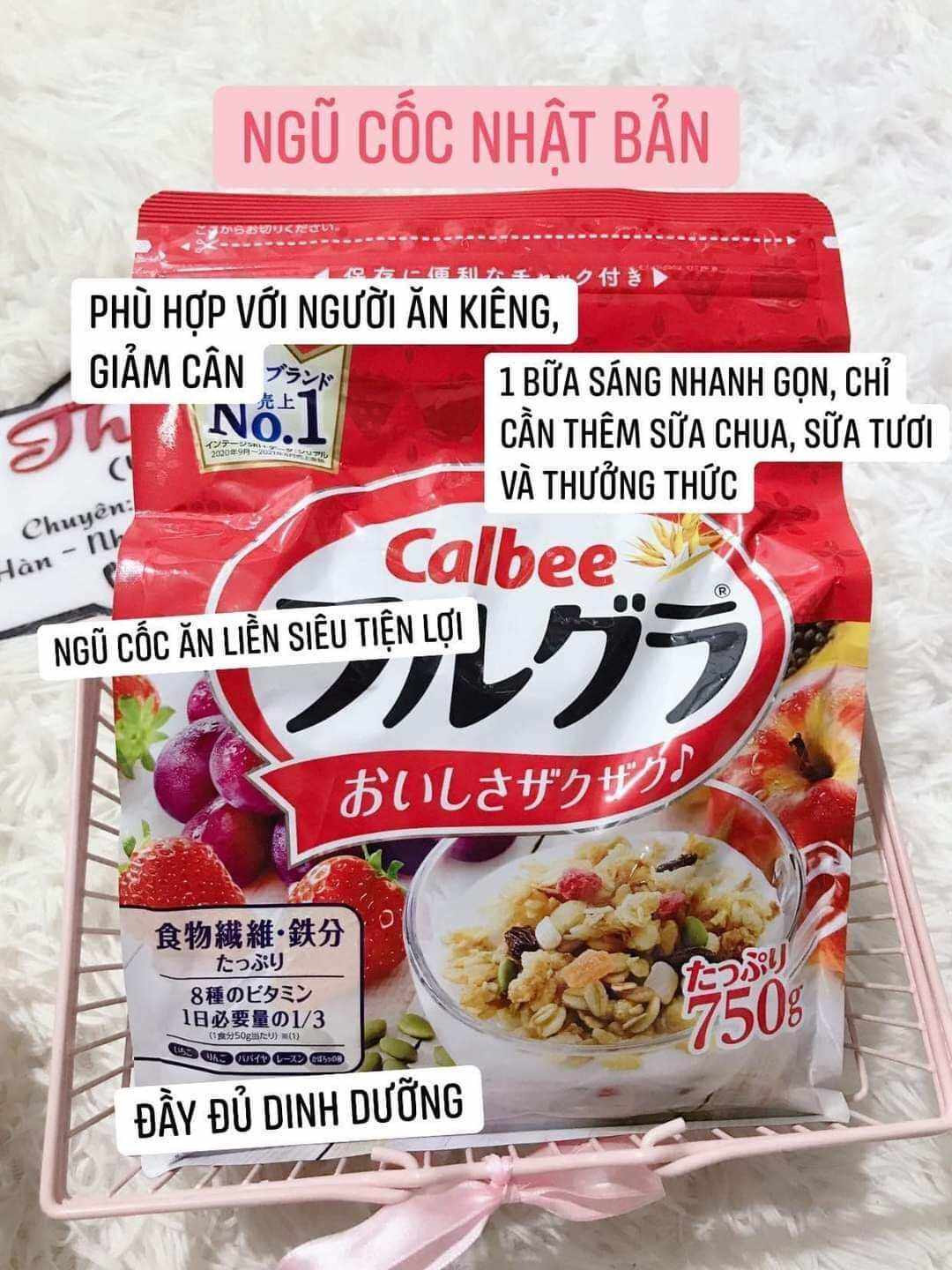Ngũ cốc Calbee Nhật Bản Nội địa chính hãng 750g
