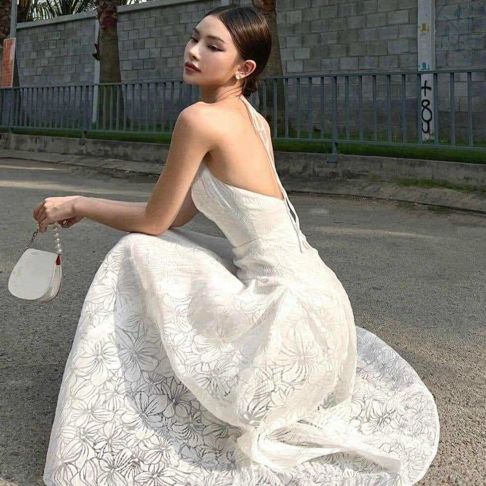 Vải tơ thô mềm hơi giãn màu trắng