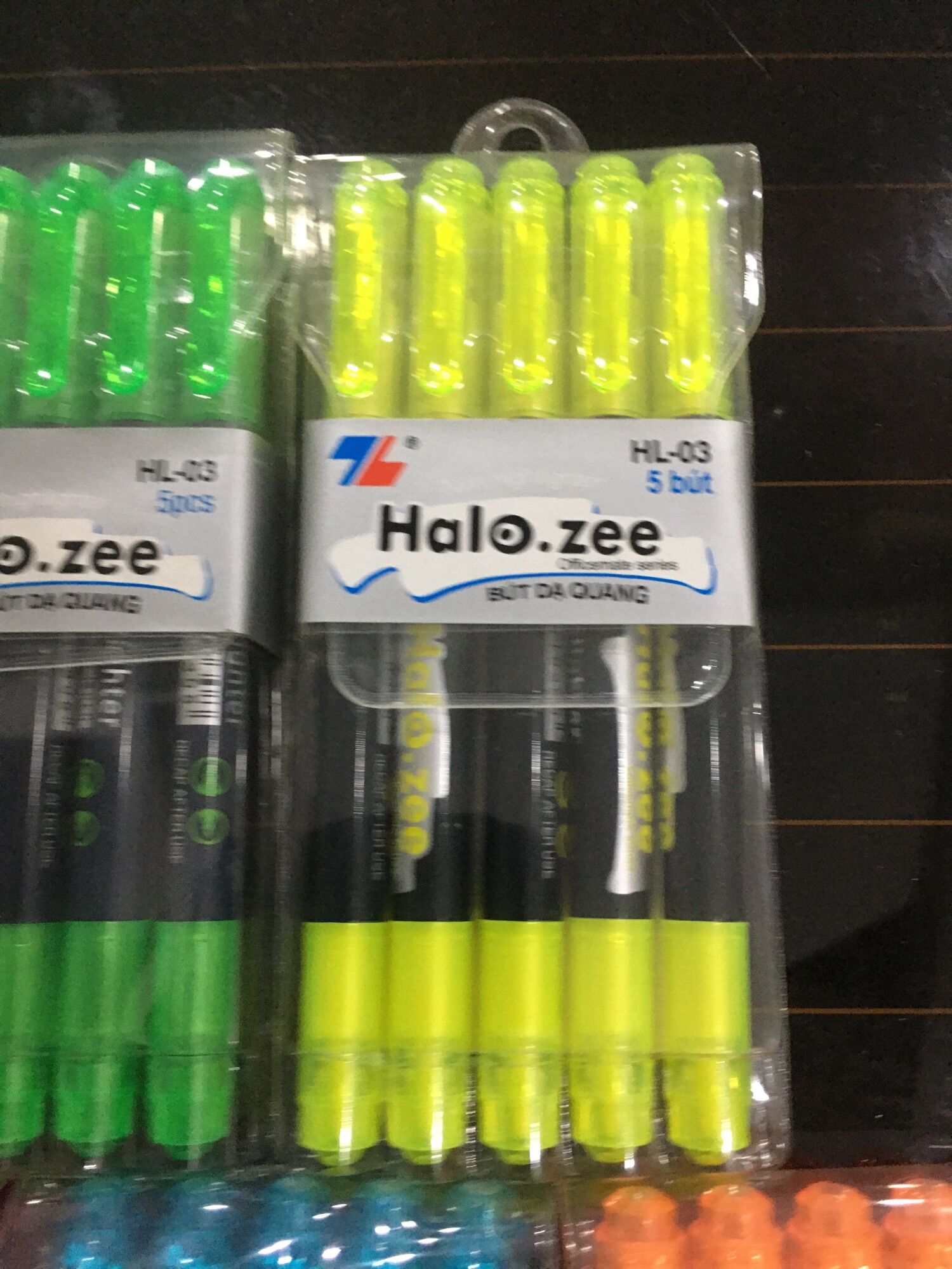 [HCM]Vỉ 5 bút dạ quang HL03 nhiều màu