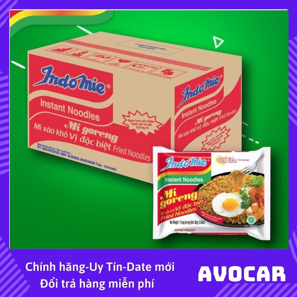 Mì trộn indomie Migoreng 40 gói/ thùng Vị Trắng Đặc Biệt