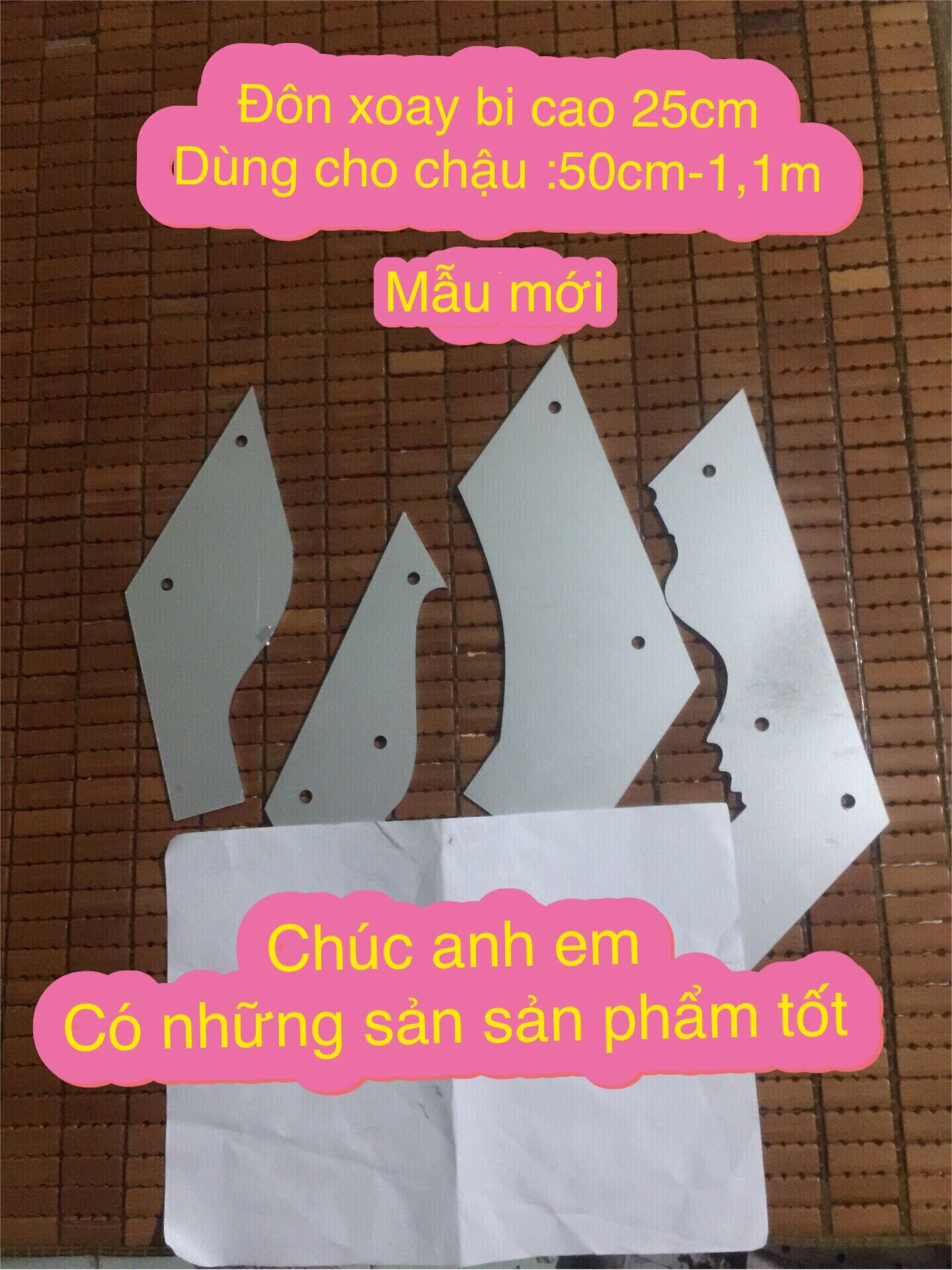 khuôn quay chậu cảnh (khuôn chậu+khuôn đôn xoay bi)