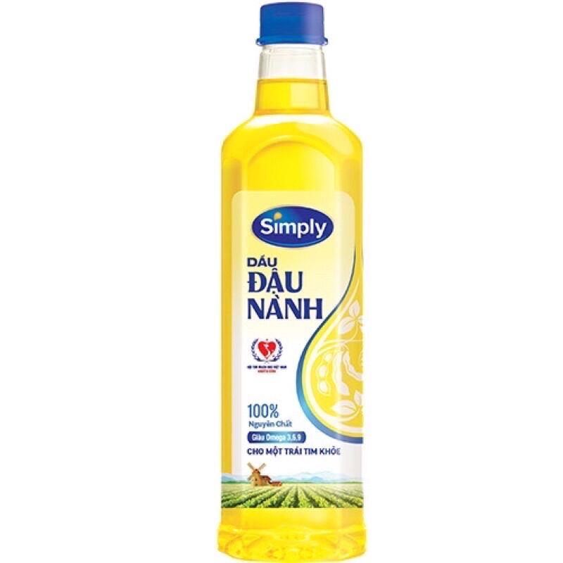 [DẦU ĐẬU NÀNH] Dầu ăn Simply 1L