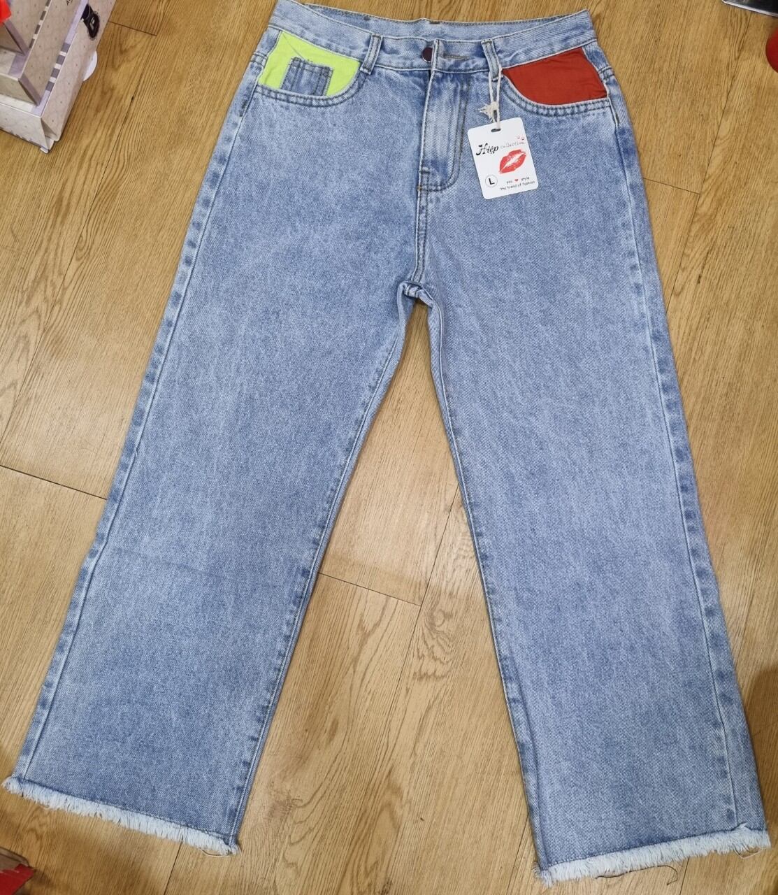 Quần baggy jeans lưng cao/thời trang/cá tính basic