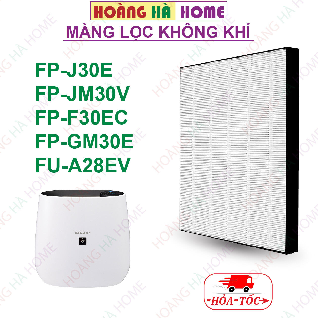 Màng lọc không khí sharp FP-J30E FP-JM30V FU-A28EV FP-GM30E FP-F30E miếng lọc hepa màng lọc hepa màn