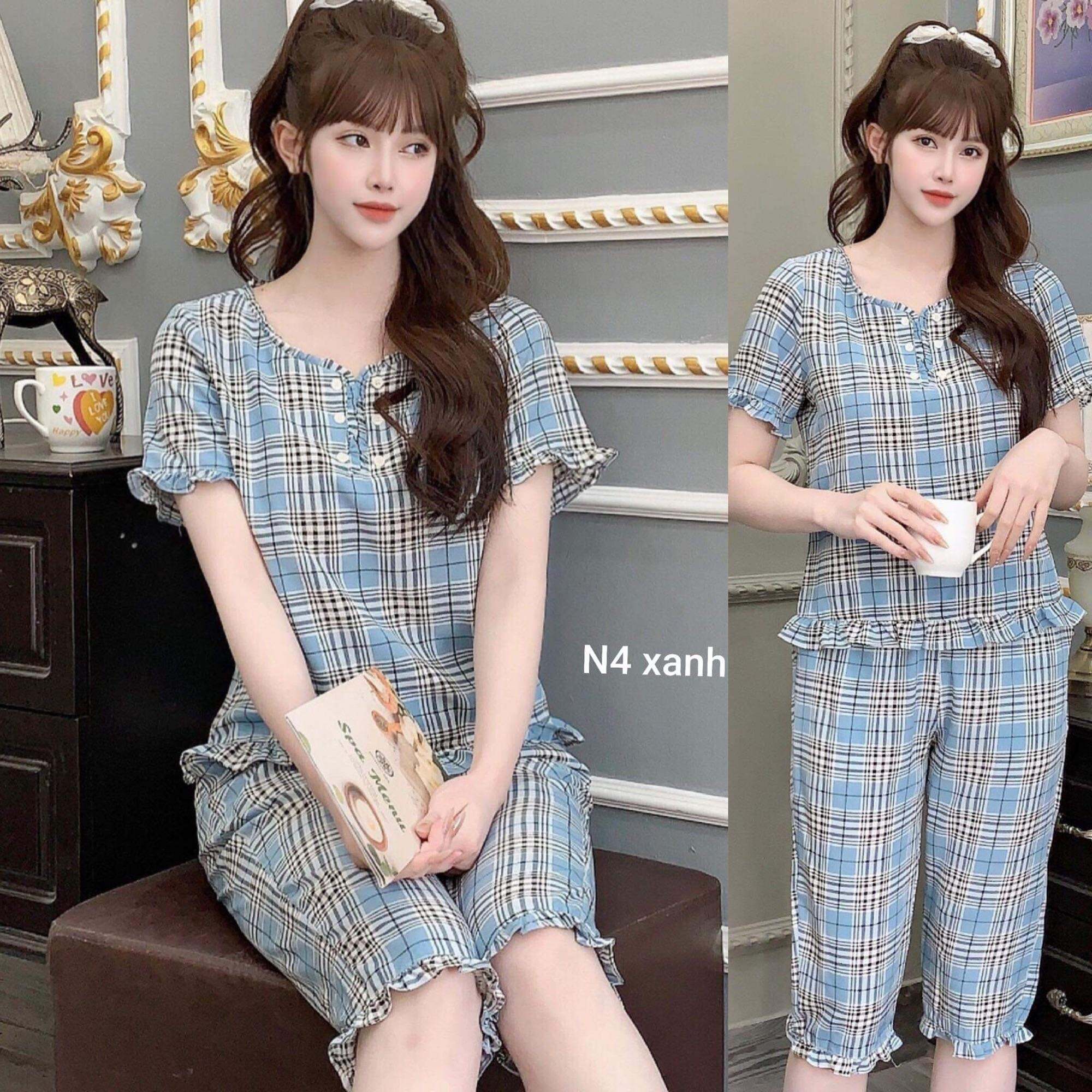 Đồ bộ nữ chất lụa hàn mẫu lửng