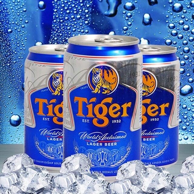 THÙNG 24 LON BIA TIGER 330ML/LON DATE LUÔN MỚI
