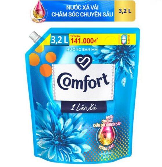 Nước xả vải comfort 1 lần xả hương ban mai túi 3.1 lít
