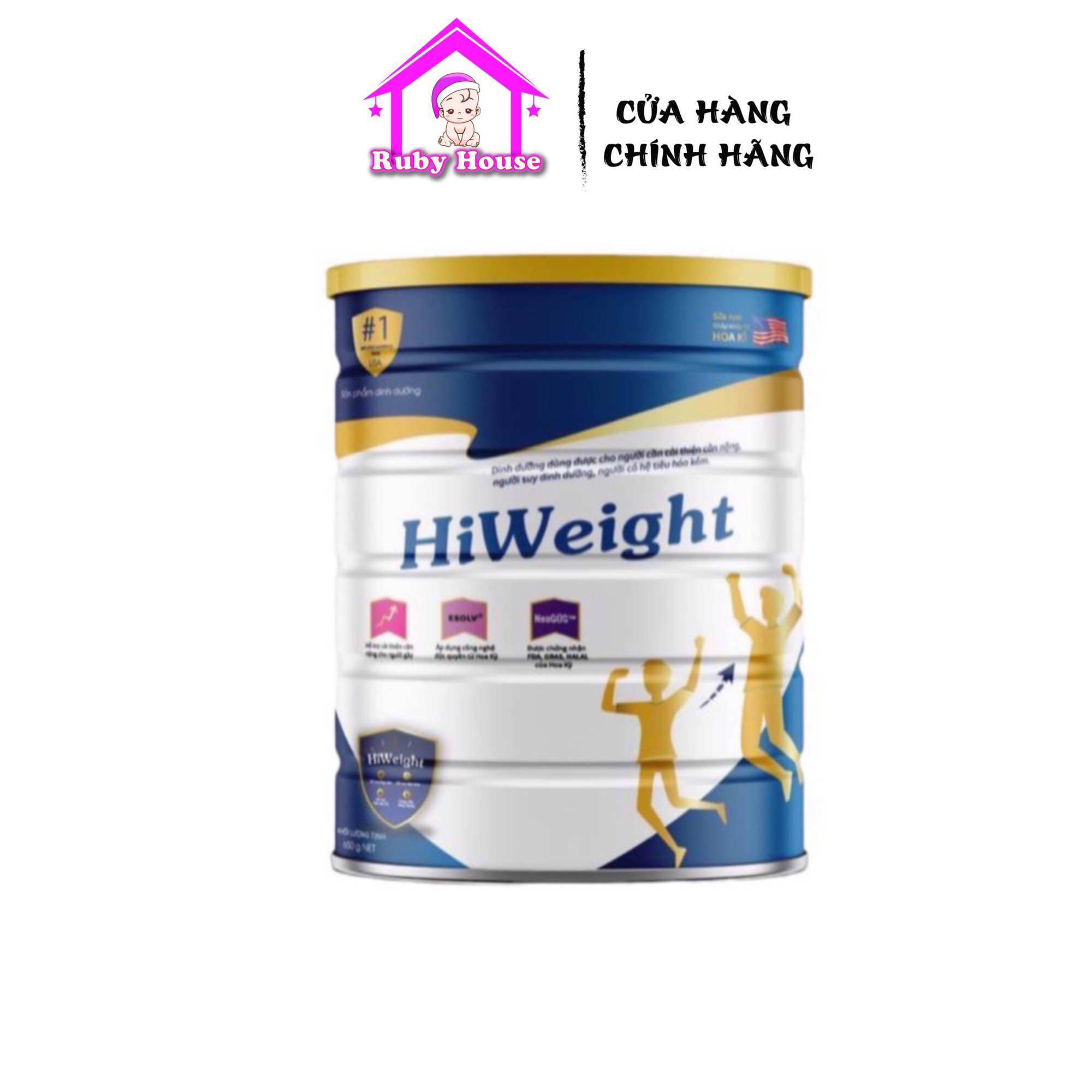 Sữa tăng cân Hiweght lon 650g chính hãng hỗ trợ ăn ngon tăng hấp thụ
