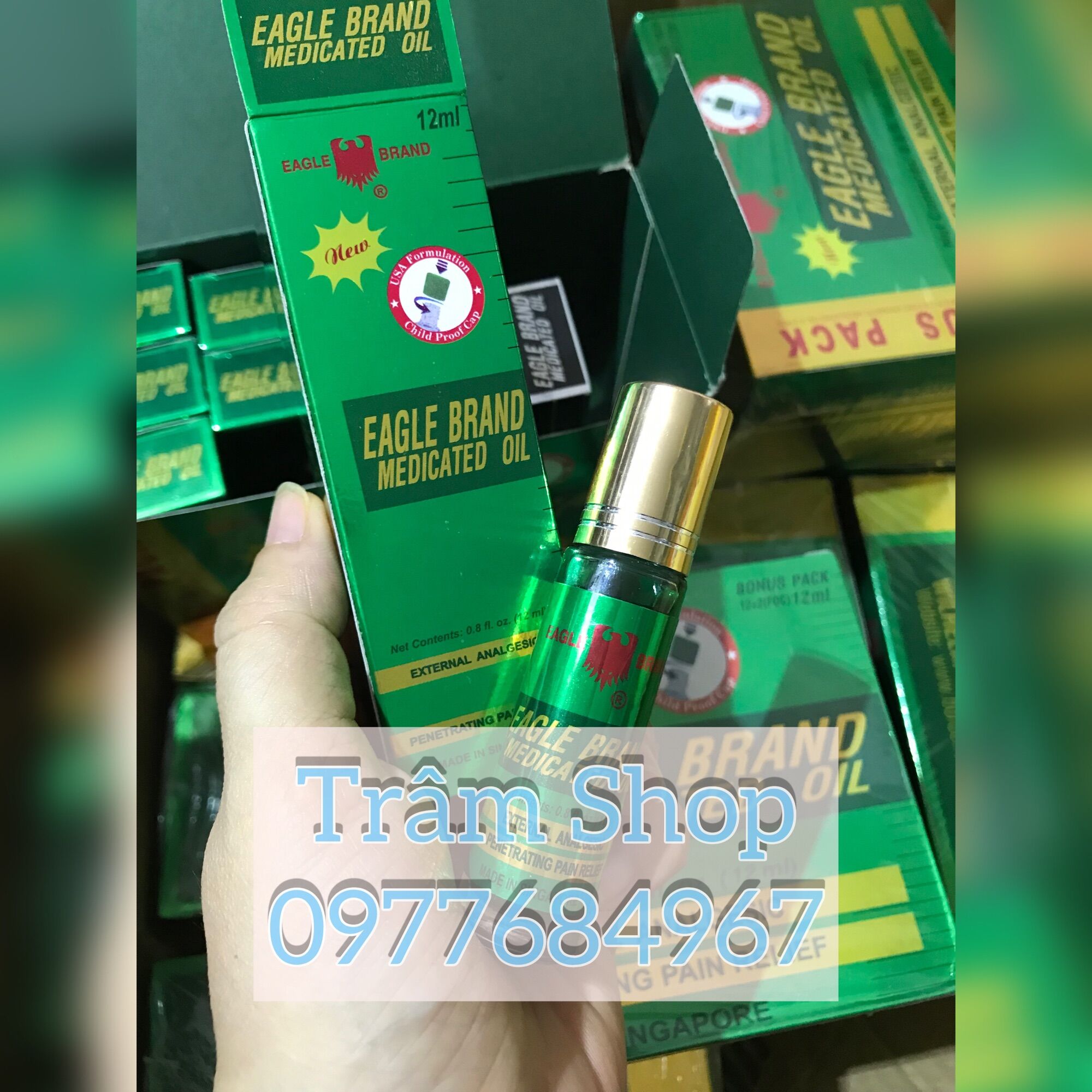 Dầu gió Mỹ dạng lăn 12ml (xanh, vàng, trắng)