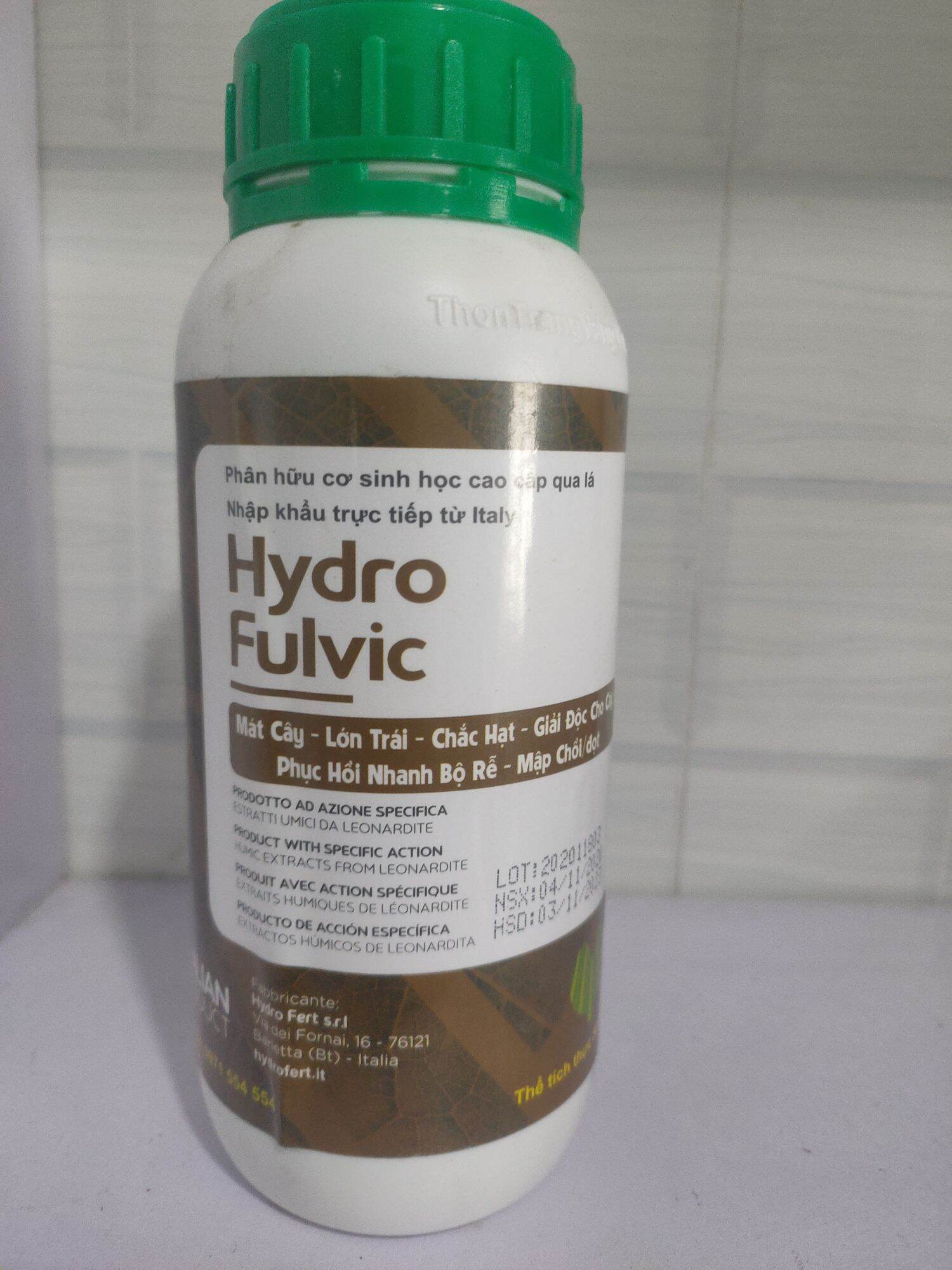 Phân bón lá hữu cơ sinh học Hydro fulvic nhập khẩu từ Italia